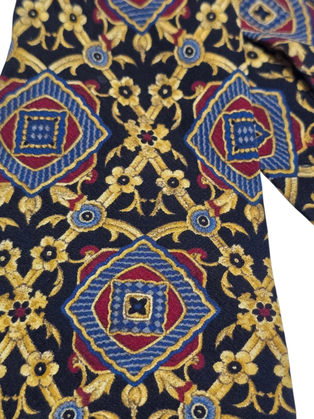 Met Museum Vintage Italian Silk Tie Geometric Art Design Designer Necktie